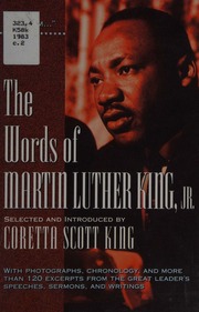 Cover of edition wordsofmartinlut0000king