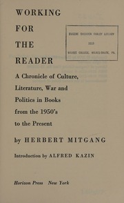 Cover of edition workingforreader0000mitg
