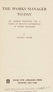 Cover of edition worksmanagertoda0000webb