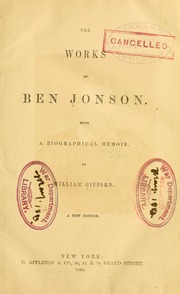 Cover of edition worksofbenjonson00jons