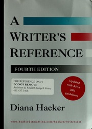 Cover of edition writersreference00hack