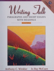 Cover of edition writingtalkparag0000wink_q2l4