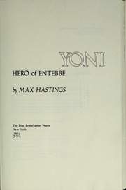 Cover of edition yoniheroofentebb00hast