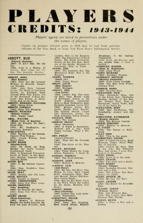 Thumbnail image of a page from The 1945 Film Daily Year Book of Motion Pictures