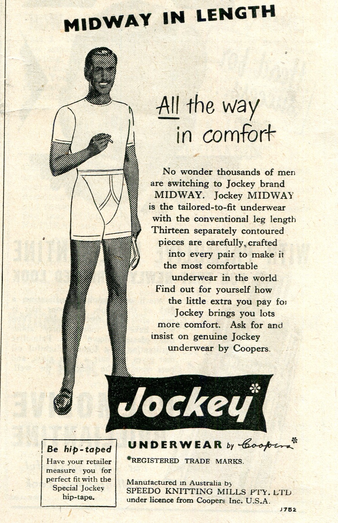 Vintage Jockey Underwear Advertising Memorabilia