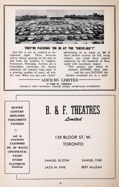 Thumbnail image of a page from Film Weekly 1961-62 year book : Canadian motion picture industry with television section