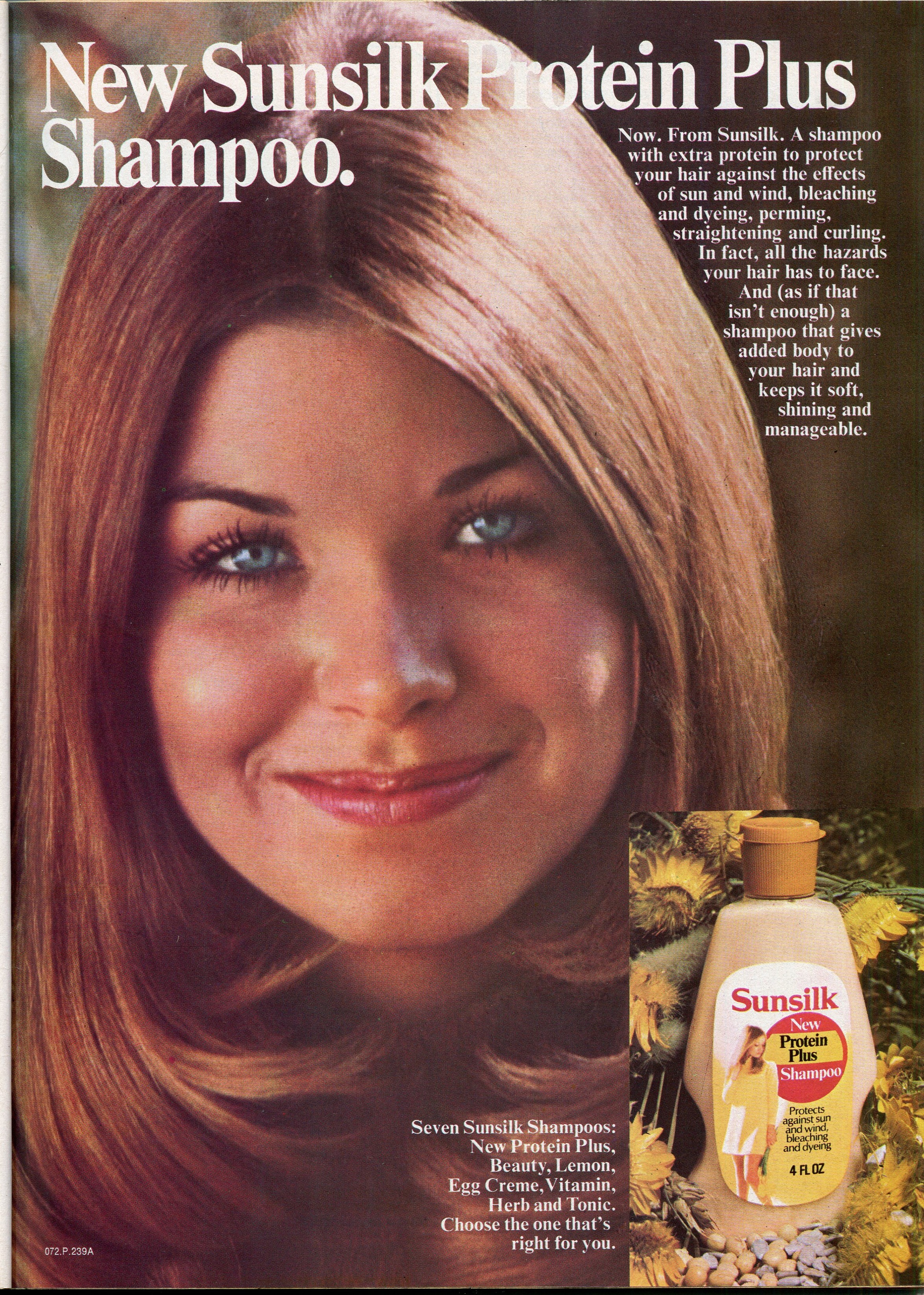1973 advertisement for Sunsilk New Protein Plus Shampoo : Free Download,  Borrow, and Streaming : Internet Archive