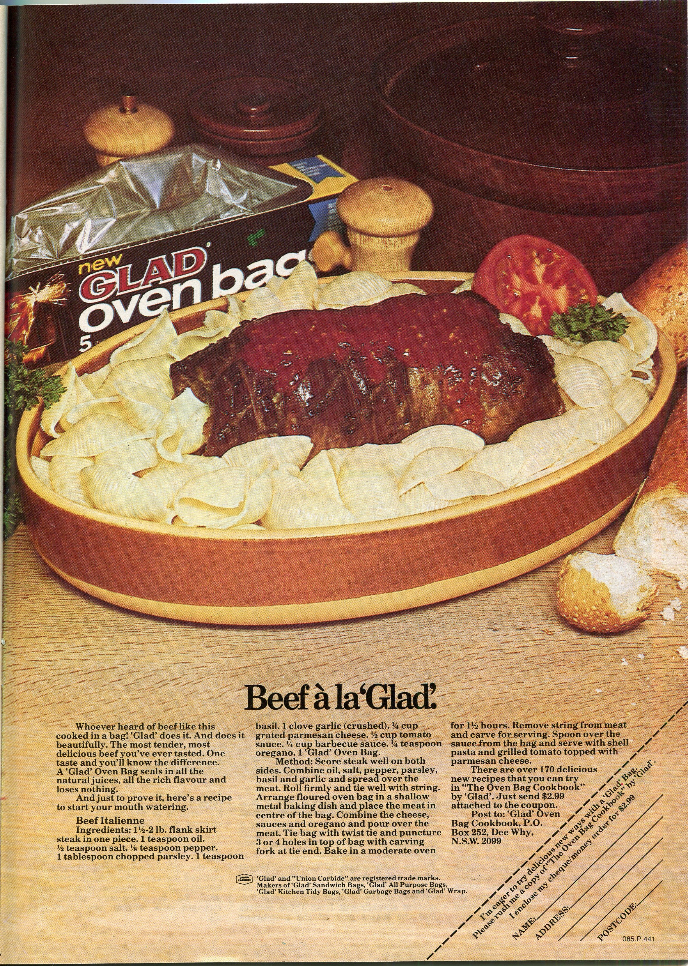 Vintage ad for Glad sandwich bags (1974), From the 1974 TV …