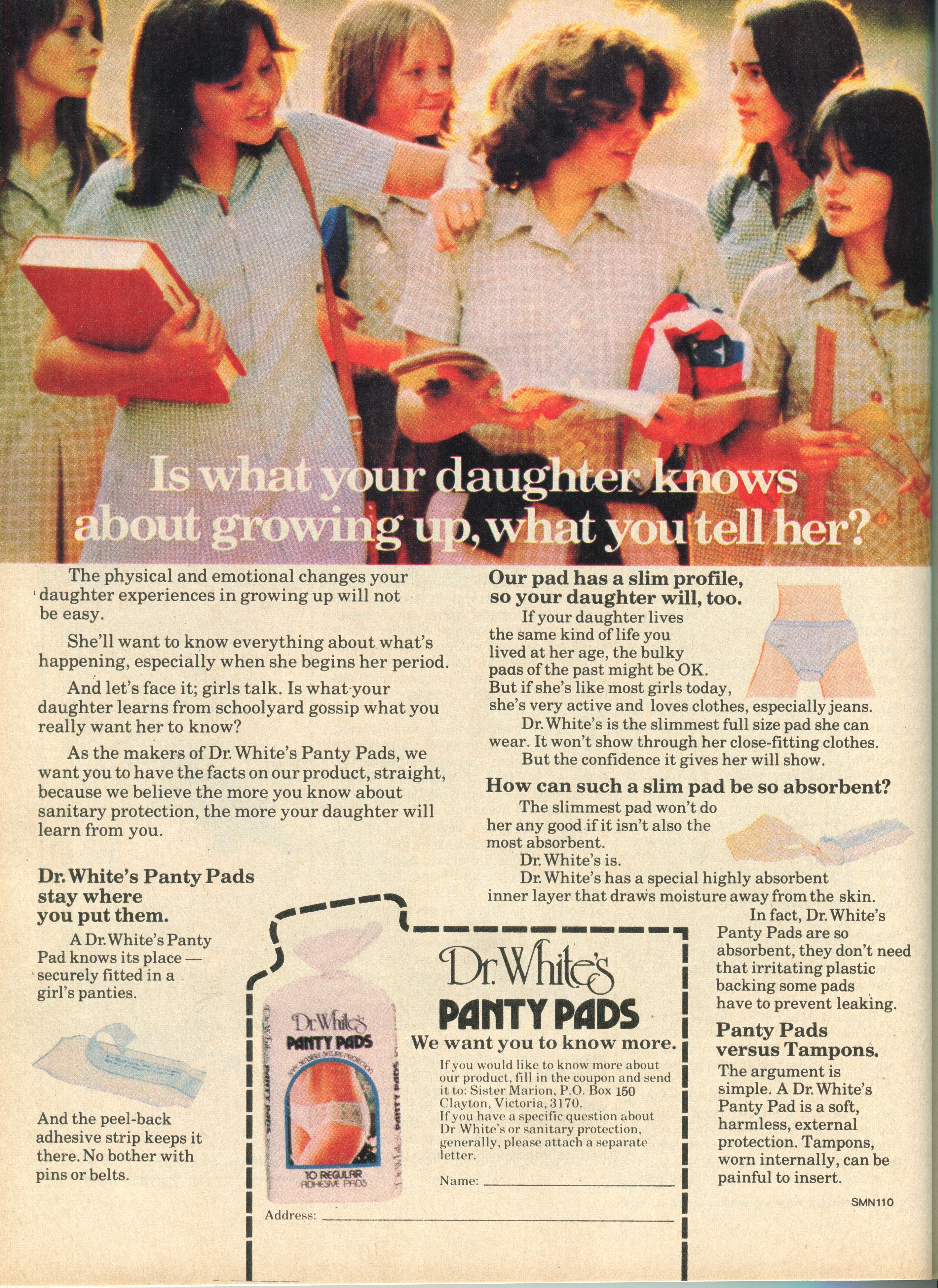 1978 advertisement for Dr. White's Panty Pads : Free Download, Borrow, and  Streaming : Internet Archive
