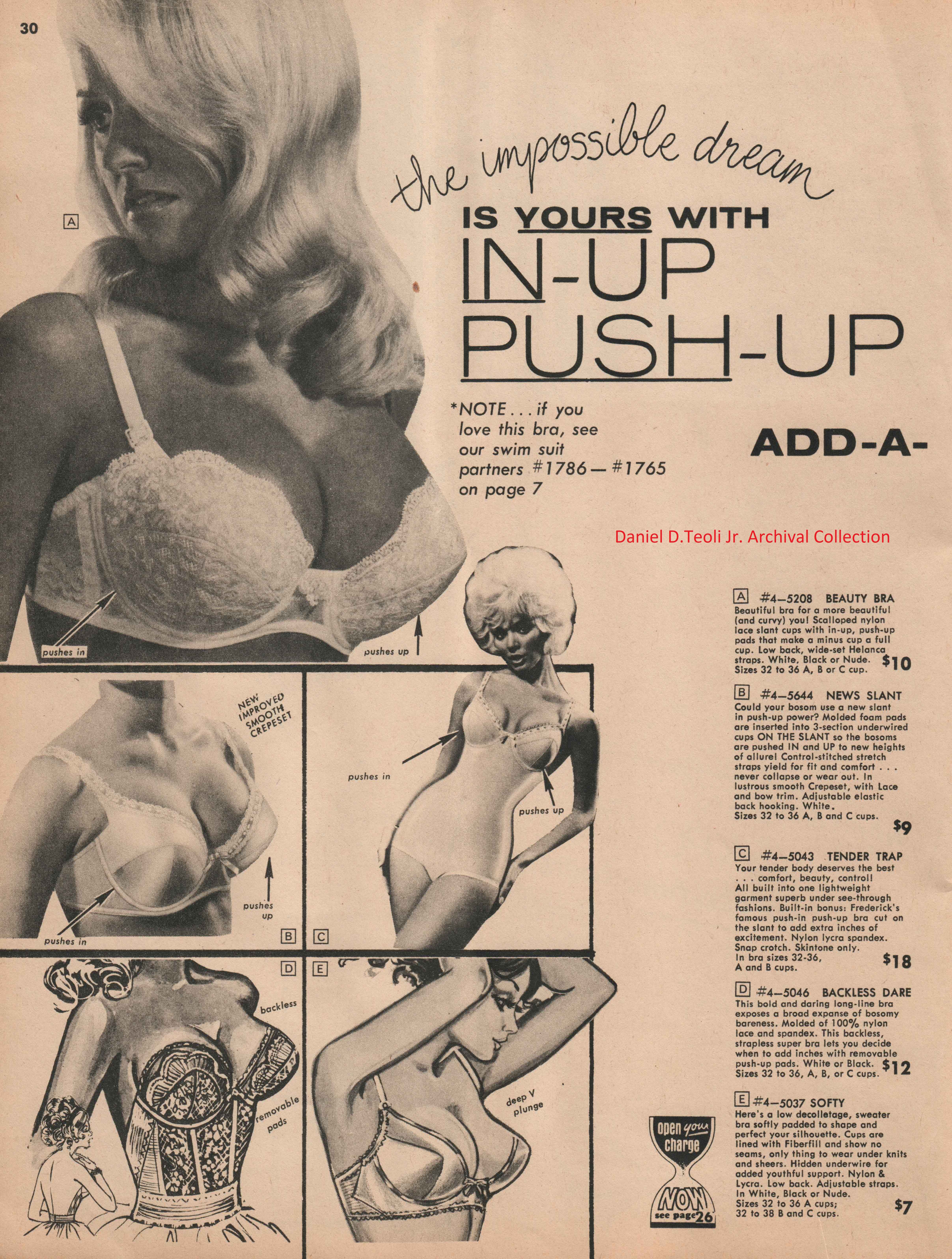 copyranter: Frederick's of Hollywood bras of yesteryear: blow up your t*ts.