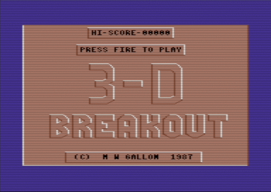 C64 game 3D Breakout