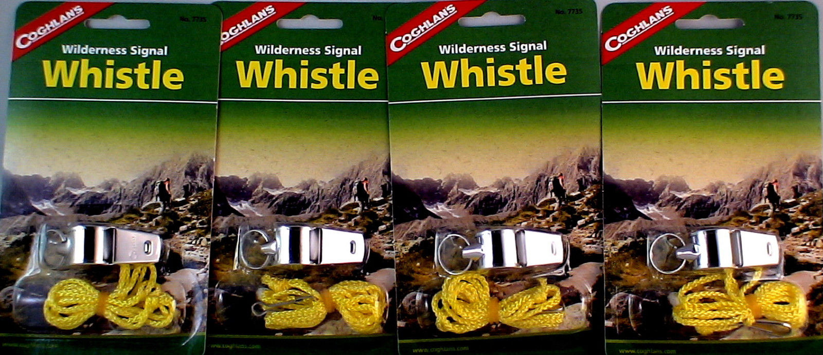 INCLUDES MORSE CODE GUIDE 2 PACK WILDERNESS SIGNAL WHISTLE-METAL WITH LANYARD 