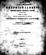 Cover of: Q.D.B.V. inclitae academiae gryphis Waldensi by Christian Walz