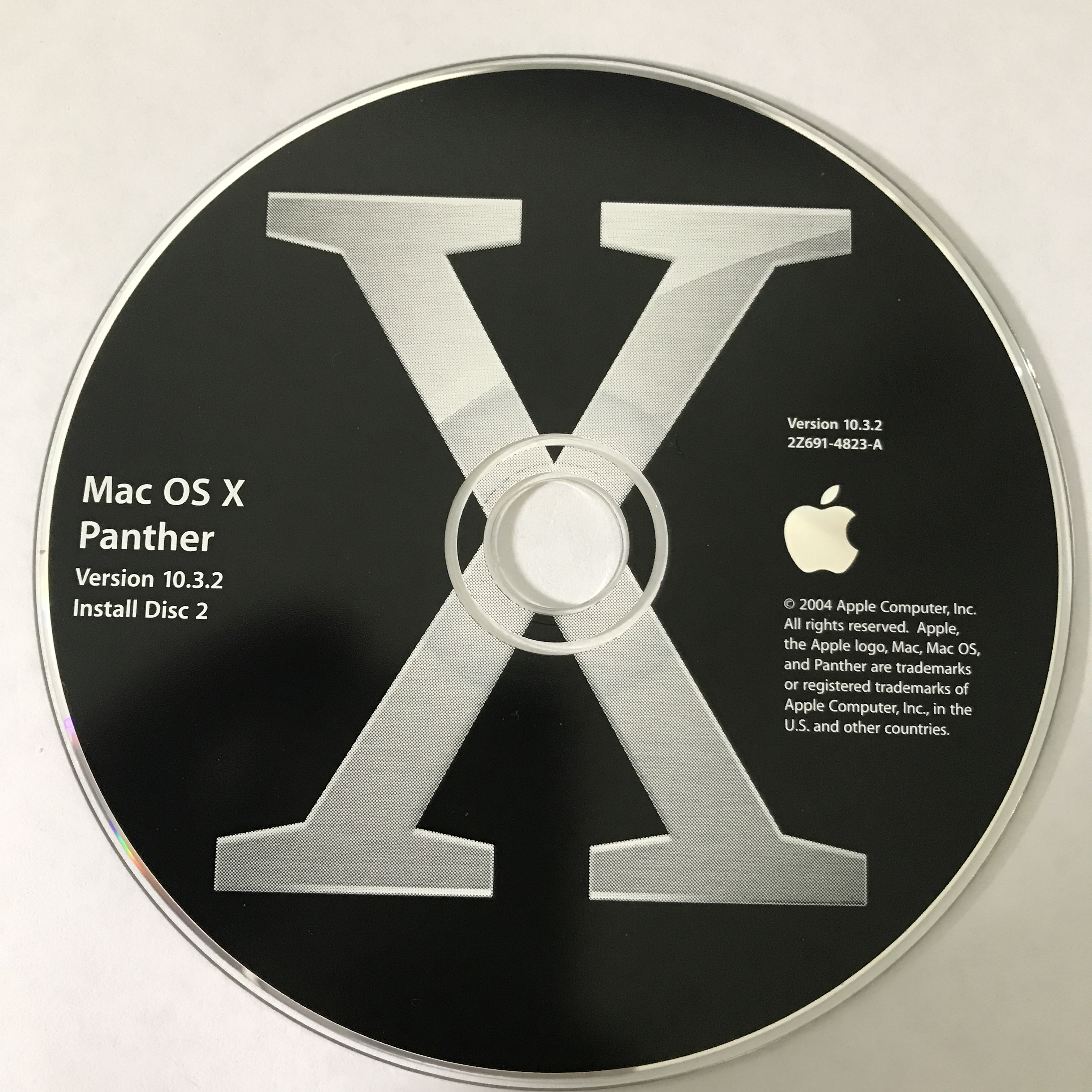 691 4823 A,2Z,Mac OS X v10.3.2 Panther. Install Disc 2 (CD) : Free 