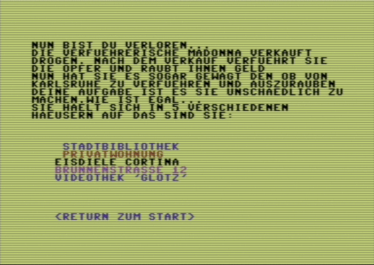 C64 game The Act Game