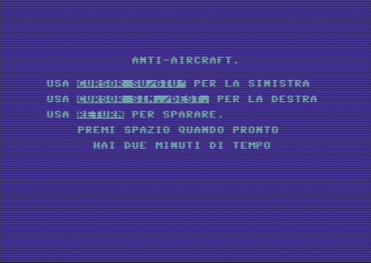 C64 game Anti-Flugzeuge