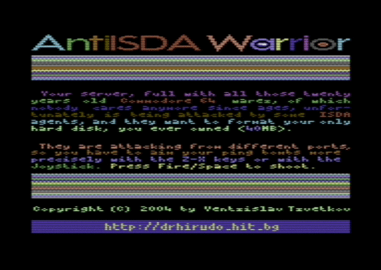 C64 game AntiISDA Warrior v1.01