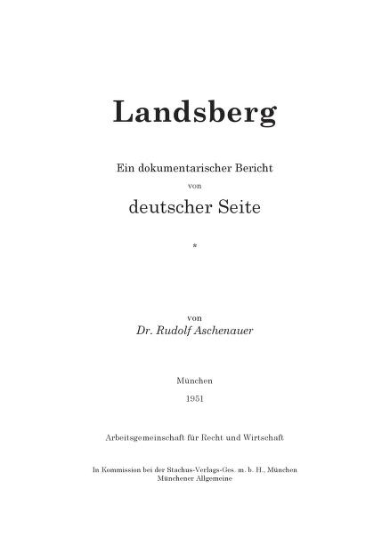 Aschenauer Rudolf Landsberg