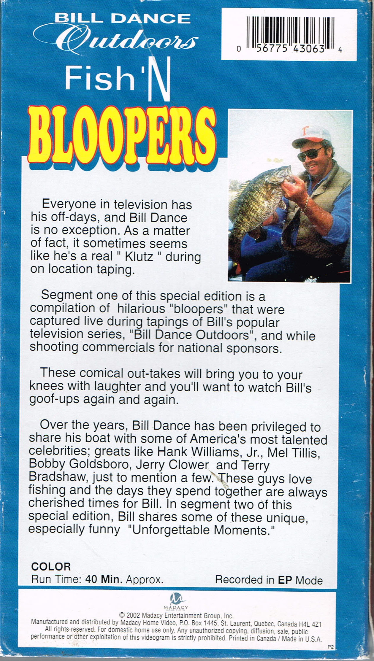 Bill Dance Outdoors: New Bloopers Memorable Moments Vol. 3 SEALED DVD  Fishing 