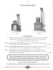 Thumbnail image of a page from Instructive Optical Toys. Magic Lanterns, Dissolving View Apparati, Sciopticons, Cinematographs, Large collection of new slides in sets. Stereoscopes. Magnifying glasses, Reading glasses