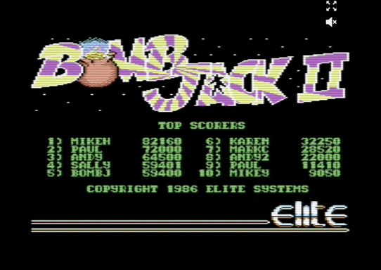 C64 game Bomb Jack 2 (1986)(Elite)
