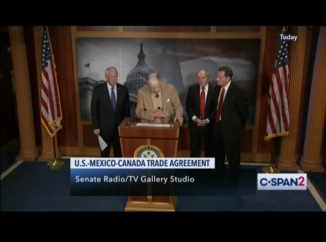 Republican Senators on USMCA Trade Deal : CSPAN2 : January 9, 2020 6:31pm-6:45pm EST