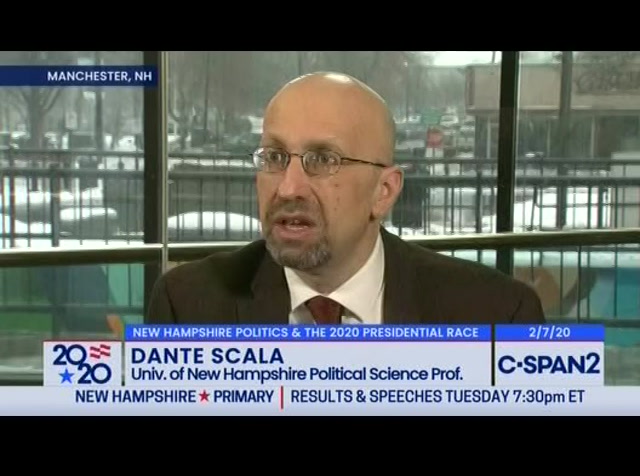 Campaign 2020 Interview with Dante Scala in Manchester, NH : CSPAN2 : February 11, 2020 12:15am-12:28am EST