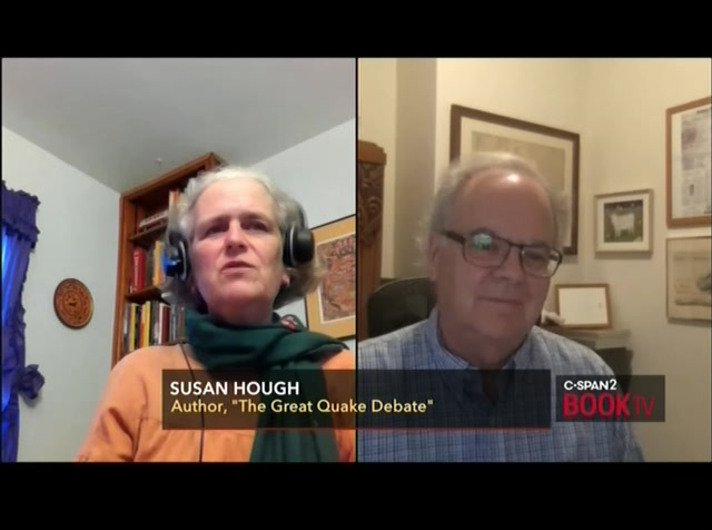 Susan Hough, "The Great Quake Debate" : CSPAN2 : September 13, 2020 3:50pm-4:47pm EDT