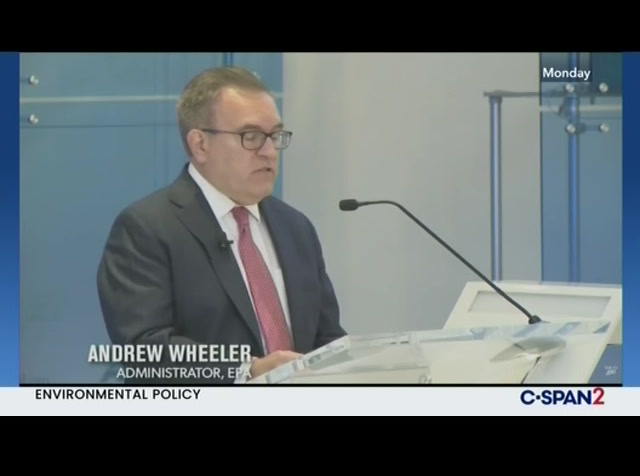 EPA Administrator Wheeler Discusses Environmental Policy at the American Enterprise Institute : CSPAN2 : September 24, 2020 1:04am-2:04am EDT