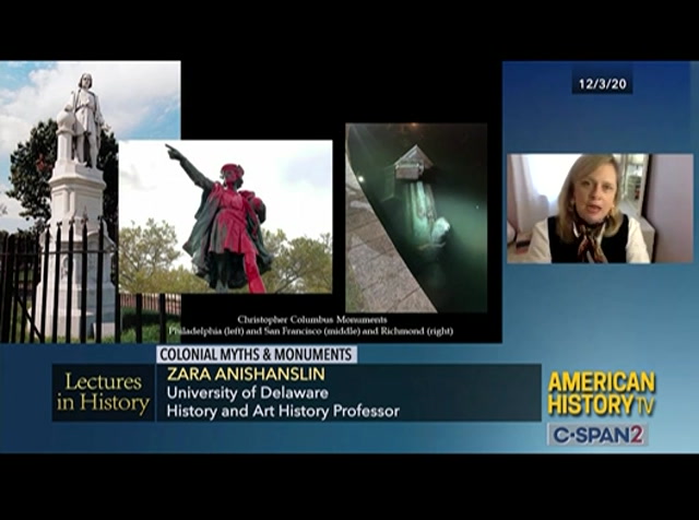 Lectures in History Colonial Myths and Monuments : CSPAN2 : August 7, 2021 8:00pm-9:02pm EDT