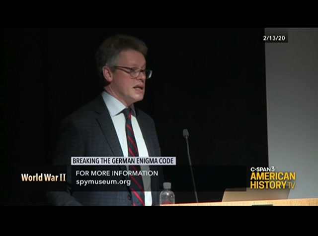 Breaking the German Enigma Code : CSPAN3 : March 8, 2020 6:00pm-7:41pm EDT