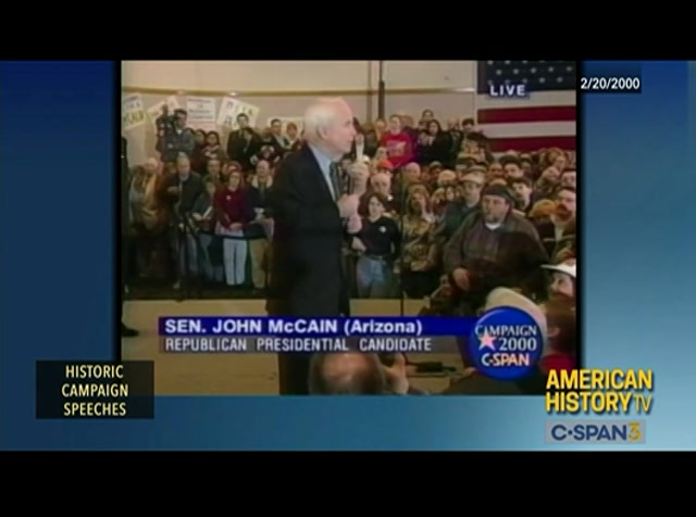 Historic Campaign Speeches John McCain 2000 Michigan Campaign Rally : CSPAN3 : February 25, 2024 10:30pm-11:06pm EST