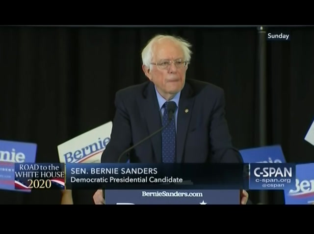 Road to the White House 2020 Sen. Bernie Sanders in New Hampshire : CSPAN : March 12, 2019 4:25am-5:26am EDT
