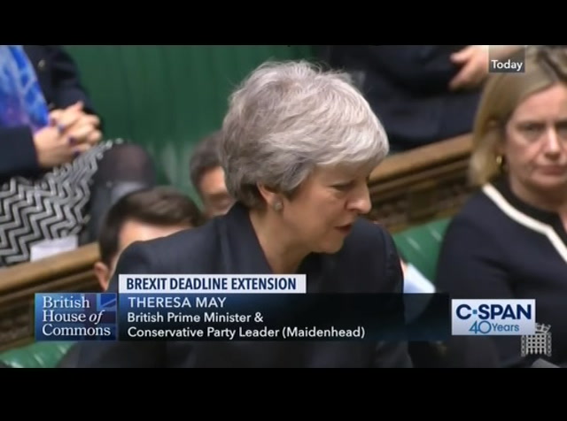 British Prime Minister May Delivers Statement on Brexit Extension : CSPAN : April 12, 2019 12:08am-1:12am EDT