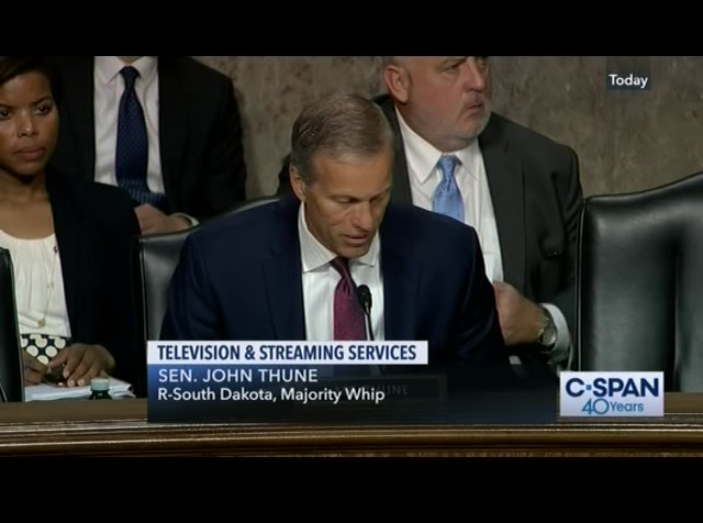 Senate Commerce Hearing on Television & Streaming Services : CSPAN : June 5, 2019 6:14pm-8:01pm EDT