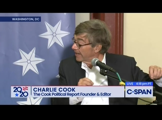 Campaign 2020 Charlie Cook in Discussion With Bill Press : CSPAN : October 1, 2019 7:04pm-8:11pm EDT