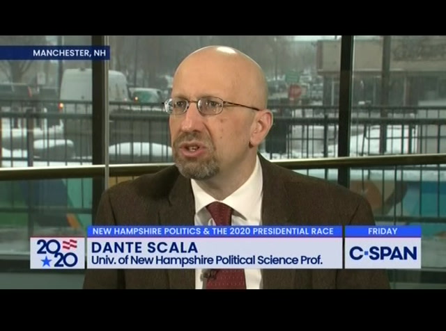 Campaign 2020 Interview with Dante Scala in Manchester, NH : CSPAN : February 8, 2020 5:17am-5:31am EST