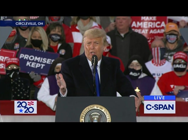 Campaign 2020 President Trump Holds Rally in Circleville, OH : CSPAN : October 24, 2020 5:22pm-6:41pm EDT