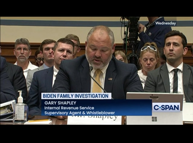 IRS Whistleblowers Testify on Hunter Biden Investigation, Part 1 : CSPAN : July 20, 2023 3:03am-5:01am EDT