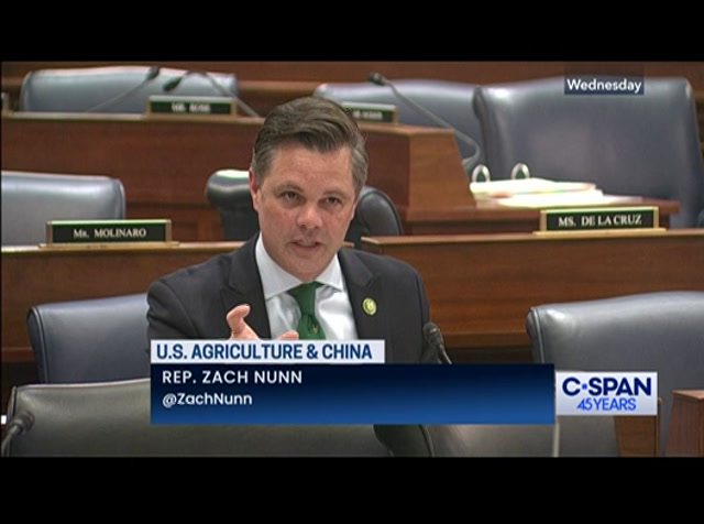 Hearing on U.S. Agriculture and China - PART 3 : CSPAN : March 24, 2024 2:57am-4:45am EDT