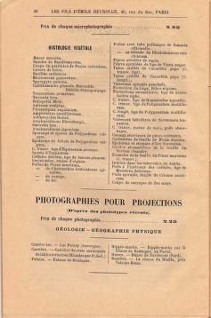 Thumbnail image of a page from Catalogue de Micrographie Les Fils D'Émile Deyrolle