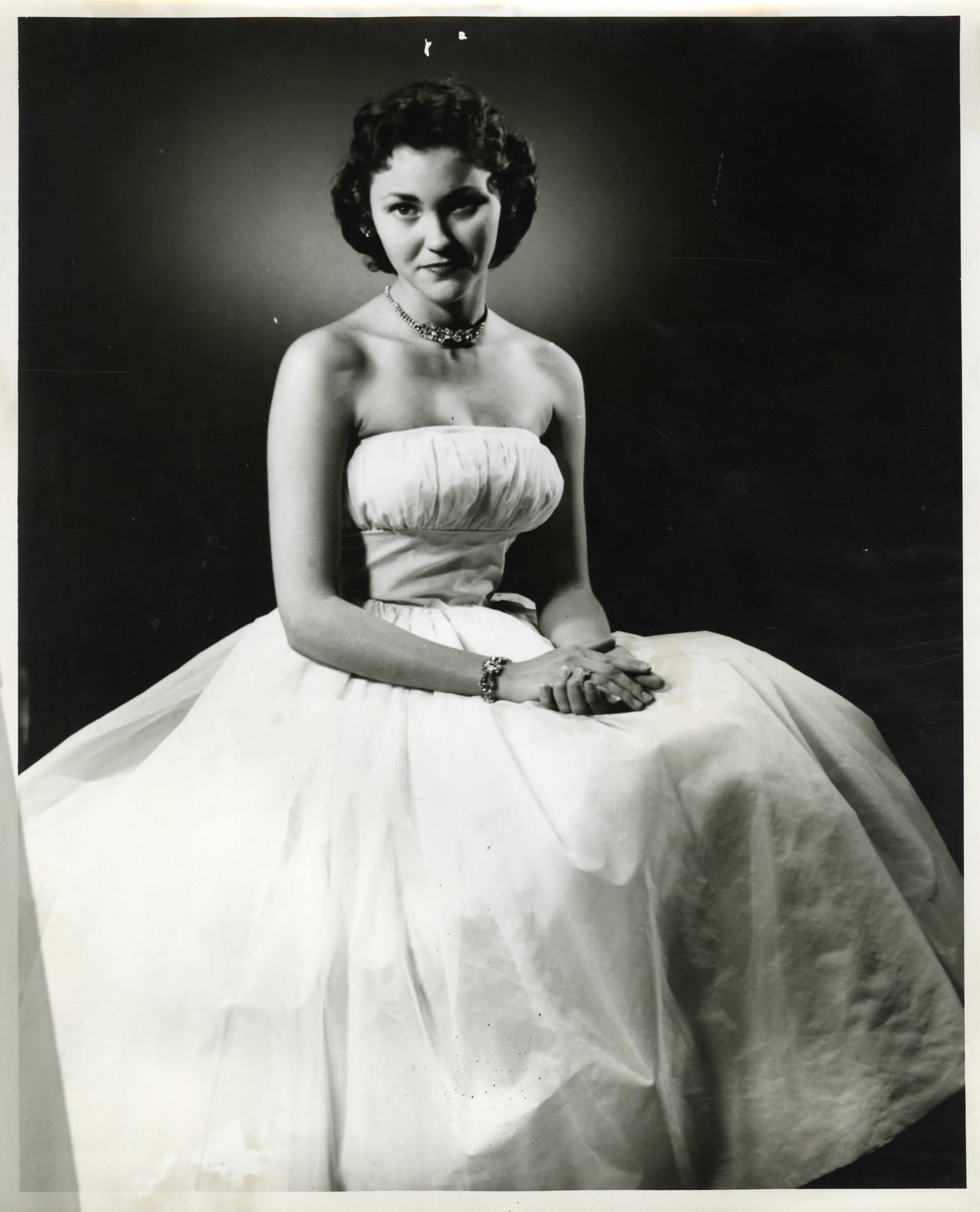 Claudette Yancey, Miss Denton Pageant Contestant, 1954.