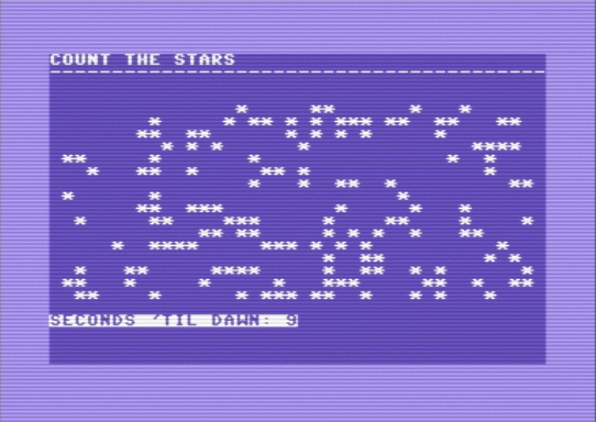 C64 game Count the Stars (1985) (Tab-Bücher)