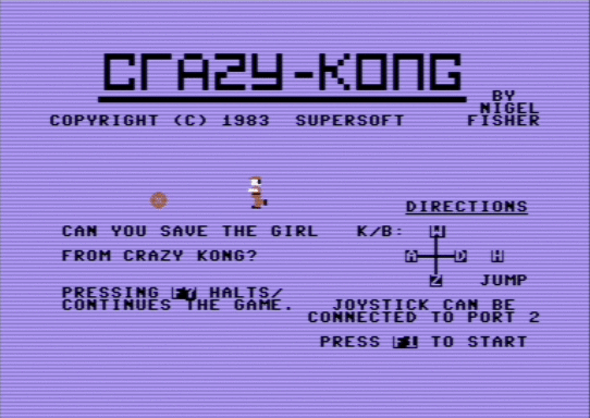 C64 game Crazy-Kong