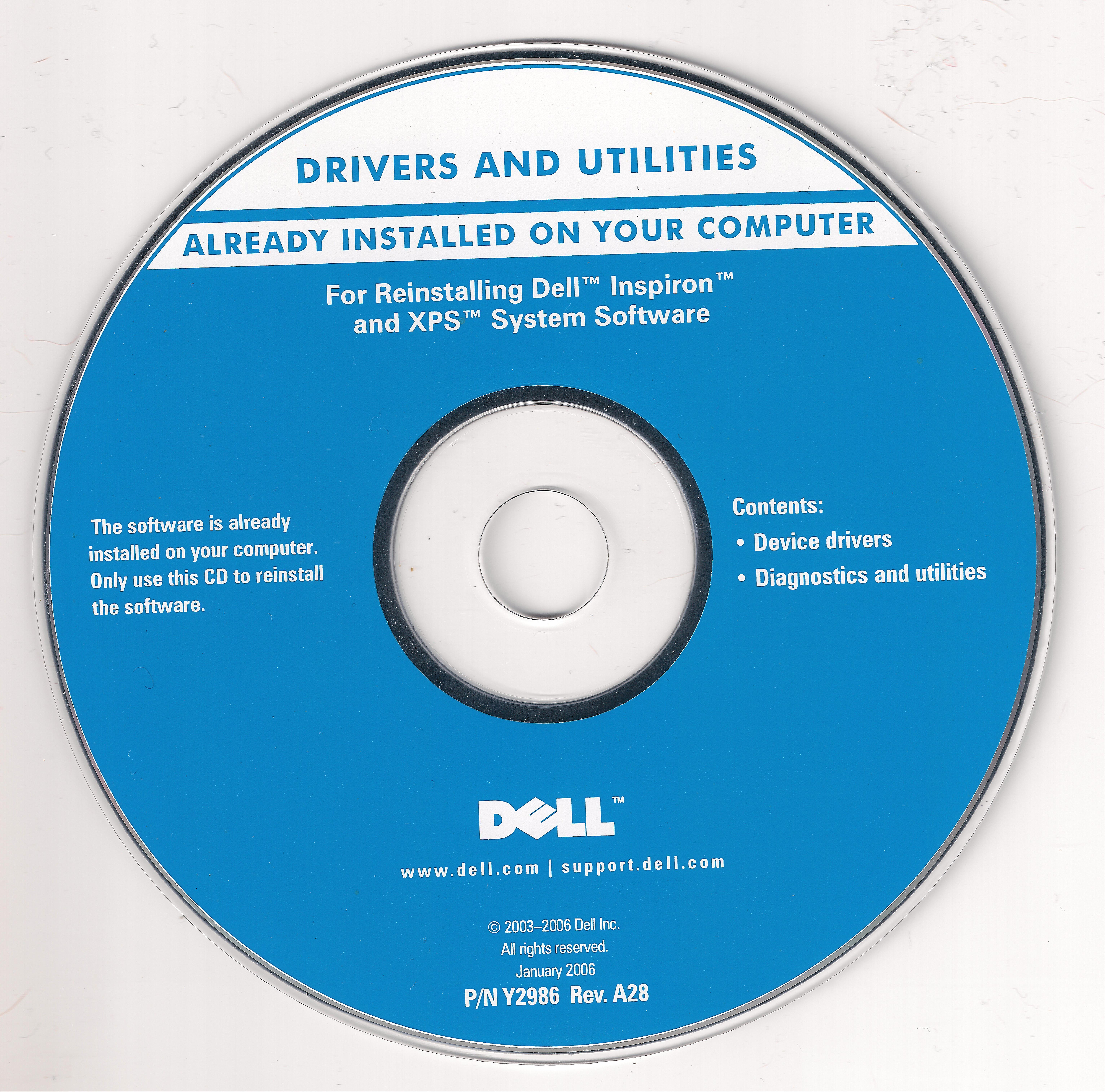 Dell | Drivers and Utilties Disc | For Reinstalling Dell™ Inspiron™ and  XPS™ System Software : Dell Inc. : Free Download, Borrow, and Streaming :  Internet Archive