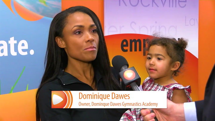 Dominique Dawes Discusses New Gymnastics Academy. 