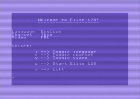 C64 game Elite 128 (1985) (Firebird) (de en)