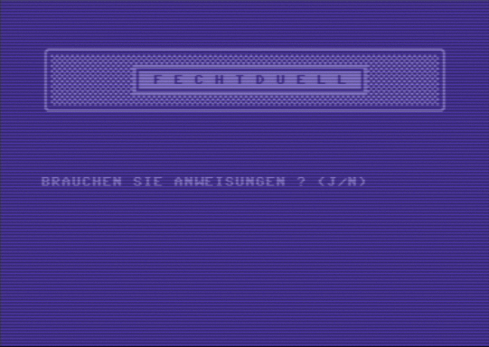 C64 game Fechtduell