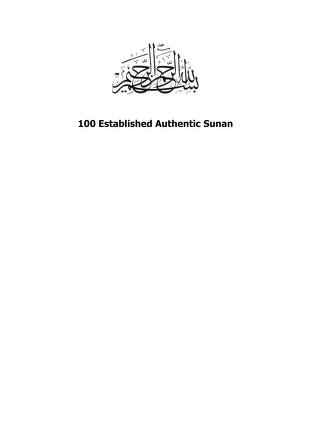 100 Established Authentic Sunan Of Prophet Muhammad S A W