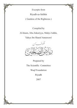 Excerpts from Riyadh us Saliheen